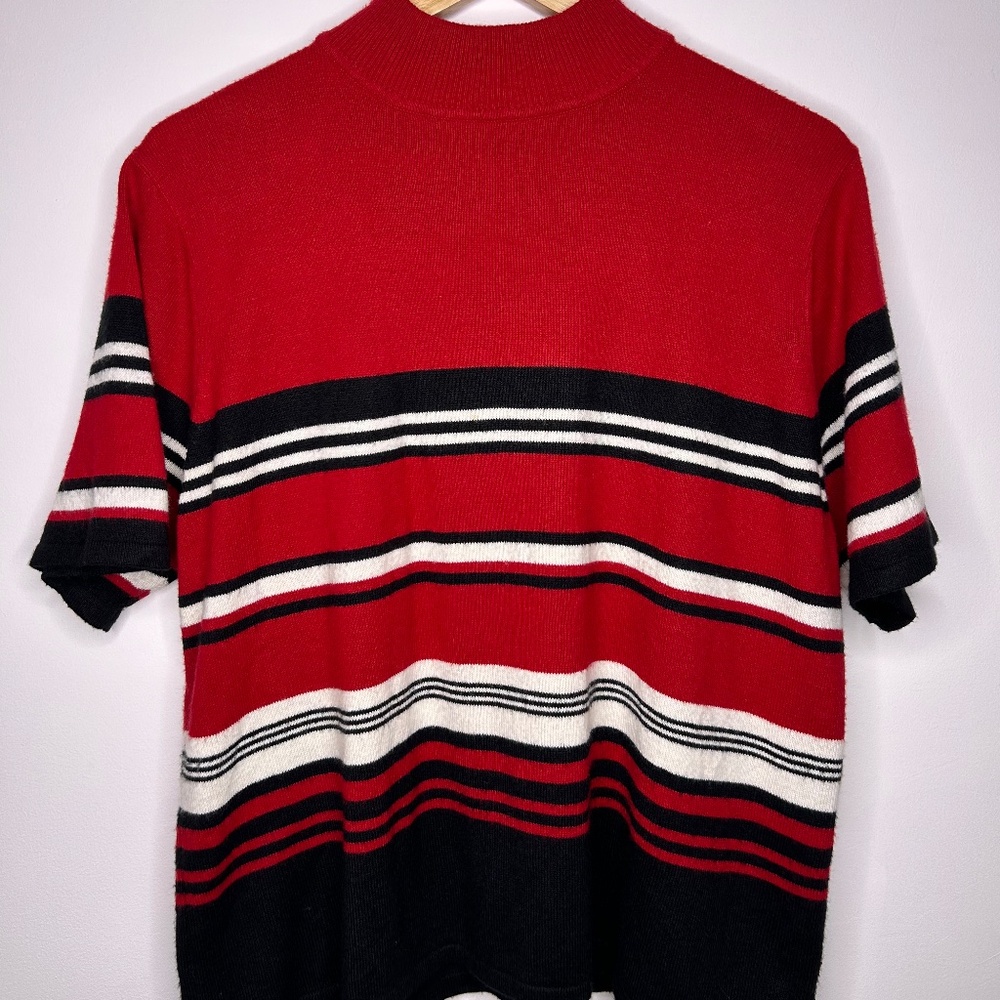 Vintage Sag Harbor short sleeve knit sweater